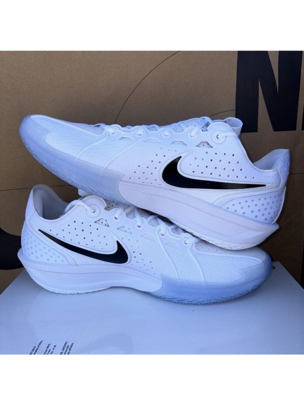 NEW Nike GT Cut 3 TB P ‘White Black’ Basketball IH5097 100 Men Size 10 - Picture 3 of 7